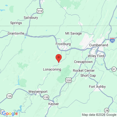 Map to  office in Frostburg, MD