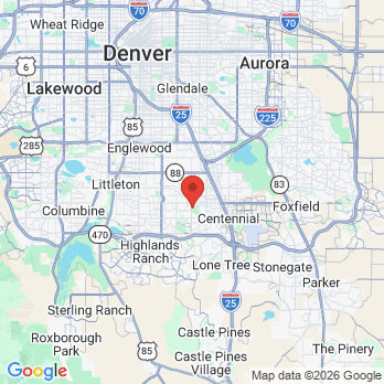 Map to Centennial Endodontics office in Centennial, CO