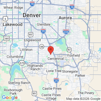Map to Emergency Dental Care USA office in Centennial, CO
