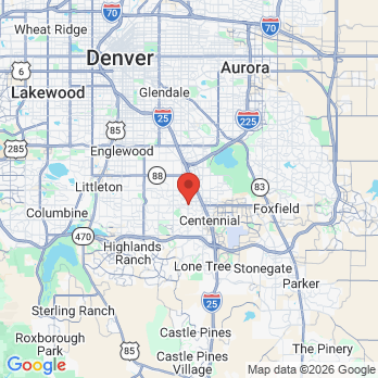 Map to Care Dental office in Centennial, CO