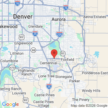 Map to Rippe Dental Associates office in Centennial, CO