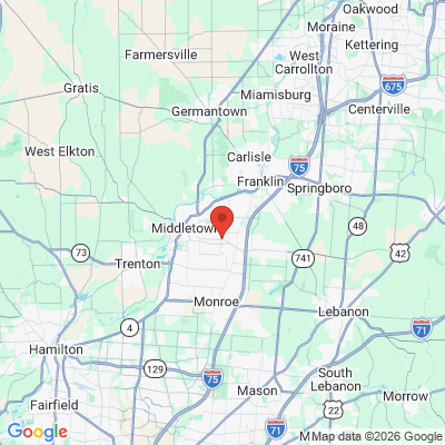 Map to  office in Middletown, OH