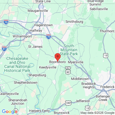 Map to  office in Boonsboro, MD
