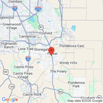 Map to Capstone Dental office in Parker, CO