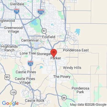 Map to Anna Marie Geving DDS office in Parker, CO