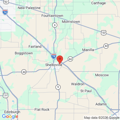 Map to  office in Shelbyville, IN