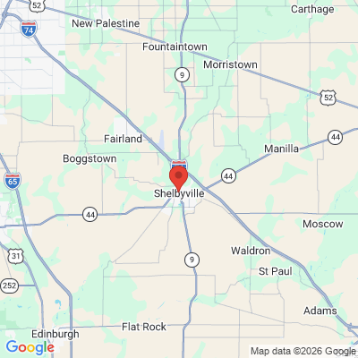 Map to  office in Shelbyville, IN