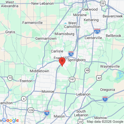 Map to  office in Franklin, OH