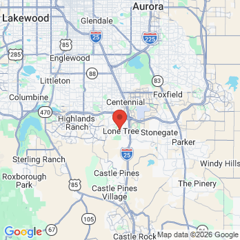 Map to Parry Endodontics DBA Lone Tree Endodontics office in Lone Tree, CO