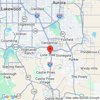 Map to Creekside Endodontics office in Lone Tree, CO