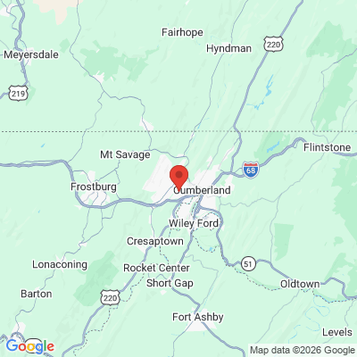 Map to  office in Cumberland, MD