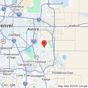 Map to Highpoint Dental Care and Implant Center office in Aurora, CO