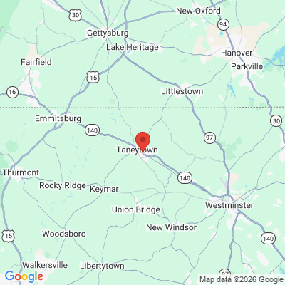 Map to Taney Dental Associates office in Taneytown, MD