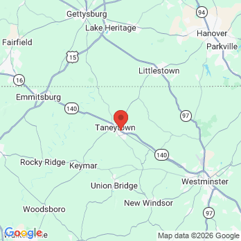 Map to Taney Dental Associates office in Taneytown, MD