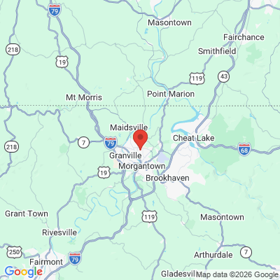 Map to  office in Morgantown, WV