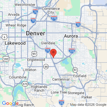 Map to C.S. Family Dental office in Denver, CO