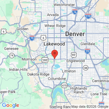 Map to Hampden Dental Care office in Lakewood, CO