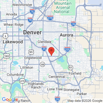 Map to Perio Arts of Colorado office in Denver, CO