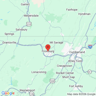 Map to  office in Frostburg, MD
