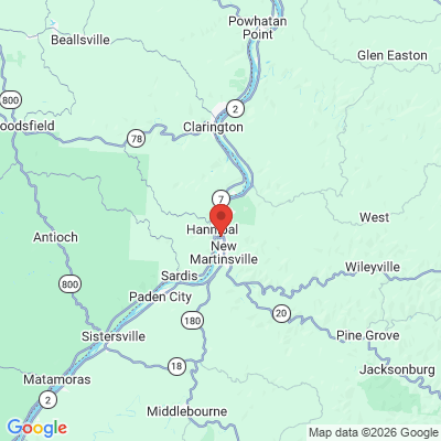 Map to  office in New Martinsville, WV
