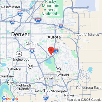 Map to Periodontal Associates Aurora office in Aurora, CO