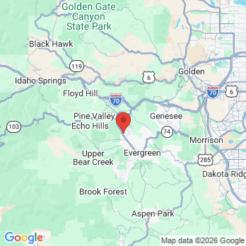 Map to Evergreen Dental Group office in Evergreen, CO