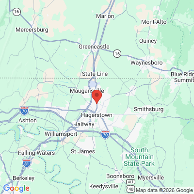 Map to  office in Hagerstown, MD