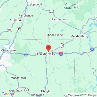 Map to  office in Bruceton Mills, WV