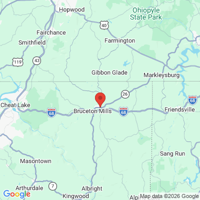 Map to  office in Brandonville, WV