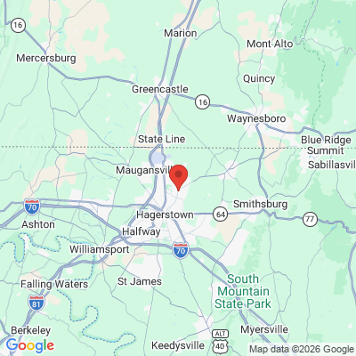 Map to  office in Hagerstown, MD