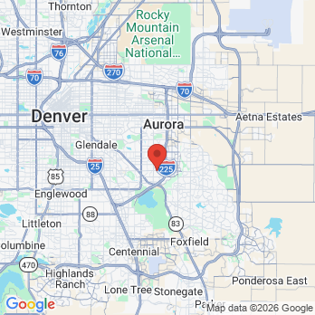 Map to Iliff Family Dental  office in Aurora, CO