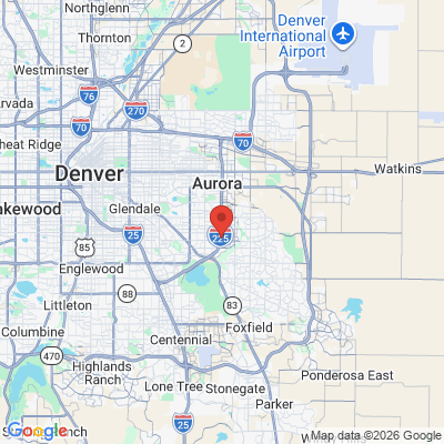 Map to  office in Aurora, CO