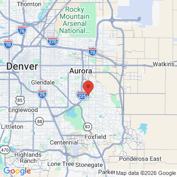 Map to CHAMBERS COURT DENTISTRY office in Aurora, CO