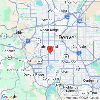 Map to Colorado Premier Dental office in Lakewood, CO