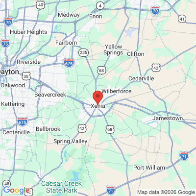 Map to  office in Xenia, OH