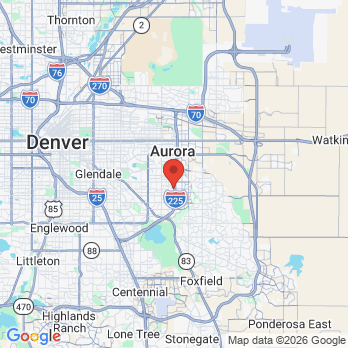 Map to Renew Anchored Dentures office in Aurora, CO