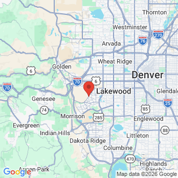 Map to Green Mountain Dental Group office in Lakewood, CO
