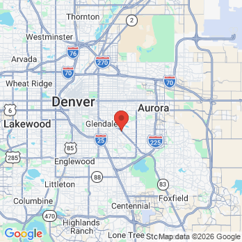 Map to Denver cosmetic and implant dentistry office in Denver, CO