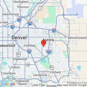 Map to TS Dental office in Aurora, CO