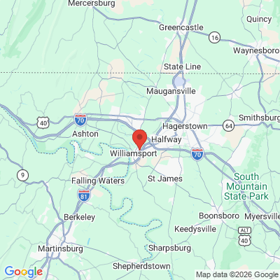 Map to  office in Williamsport, MD