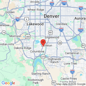Map to Platte Canyon Dental office in Littleton, CO