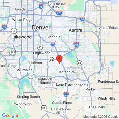 Map to  office in Centennial, CO