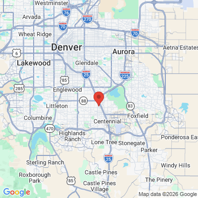 Map to  office in Greenwood Village, CO
