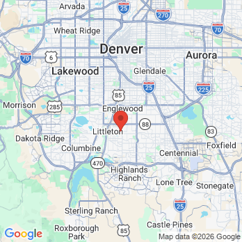 Map to Comfort Dental Littleton office in Littleton, CO