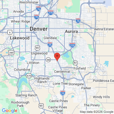 Map to  office in Greenwood Village, CO