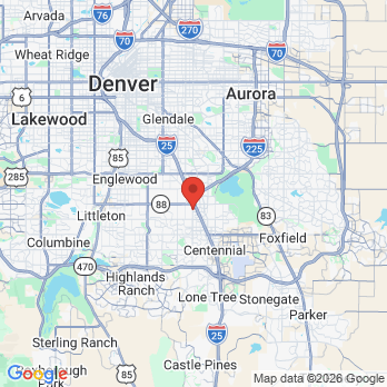 Map to Macri Dental office in Greenwood Village, CO
