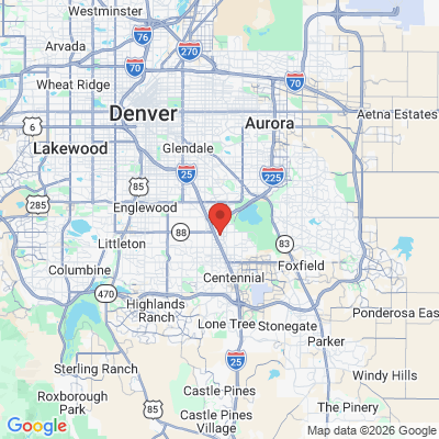 Map to  office in Greenwood Village, CO