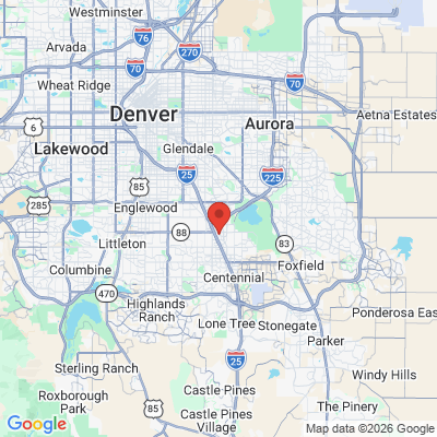 Map to  office in Greenwood Village, CO