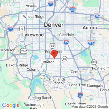 Map to KidstoothDoc office in Englewood, CO
