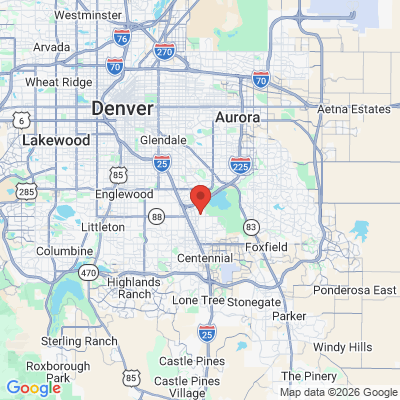 Map to  office in Greenwood Village, CO